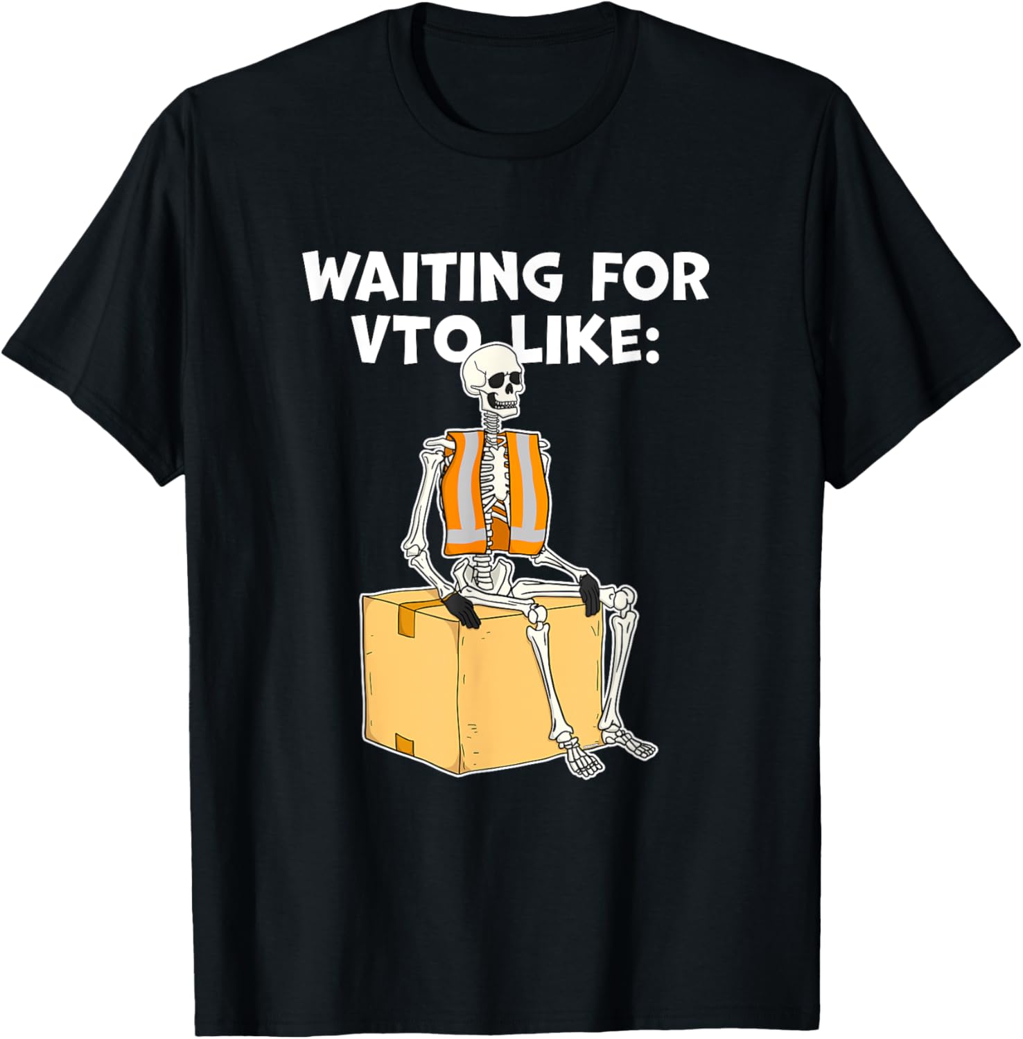 Skeleton Coworker Swagazon Associate Waiting for VTO Like