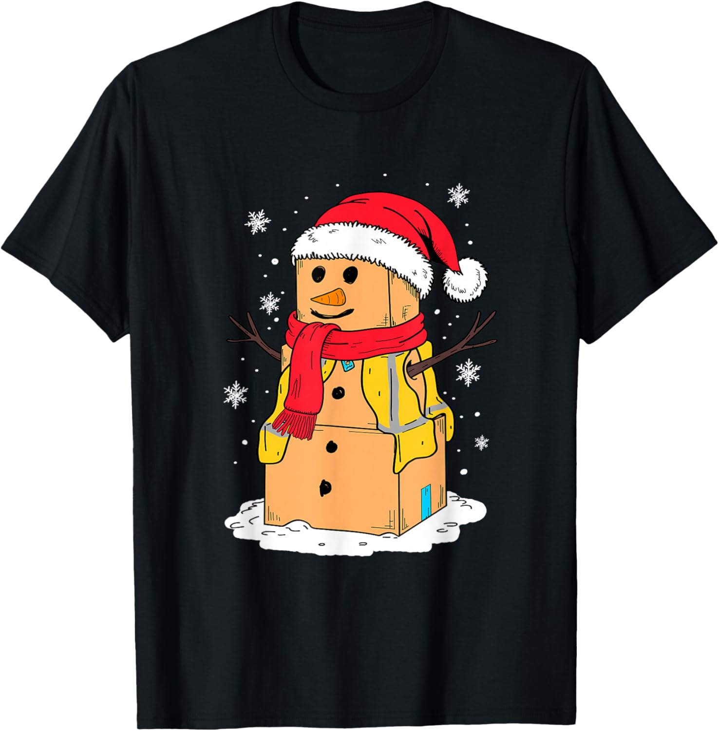 Christmas Coworker Swagazon Associate Cardboard Box Snowman